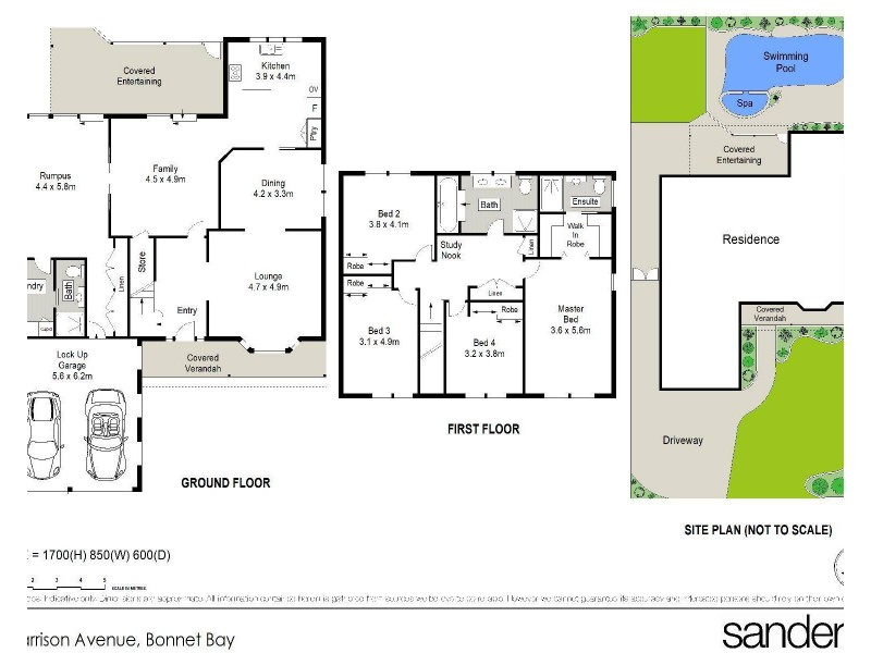 16 Harrison Avenue, Bonnet Bay NSW 2226 Floorplan