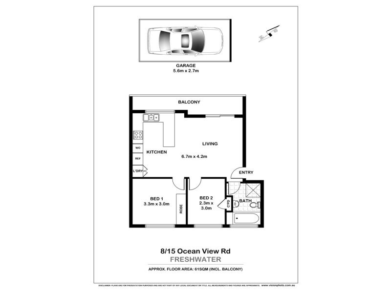 8/15 Ocean View Road, Freshwater NSW 2096 Floorplan