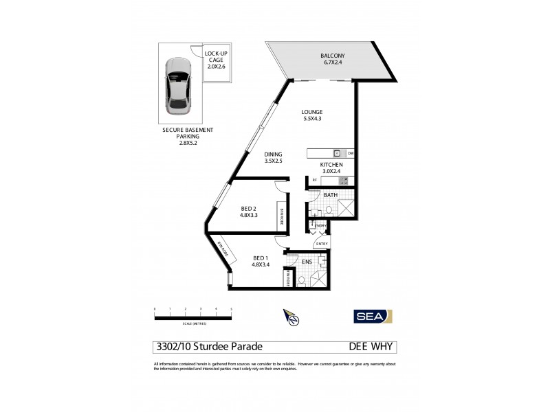 3302/10 Sturdee Parade, Dee Why NSW 2099 Floorplan