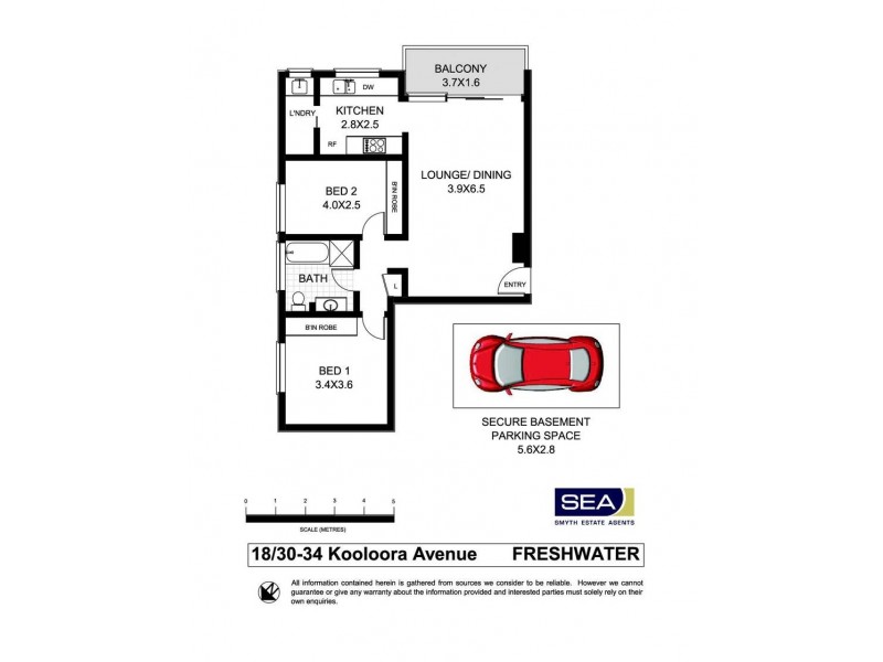 18/30-34 Kooloora Avenue, Freshwater NSW 2096 Floorplan
