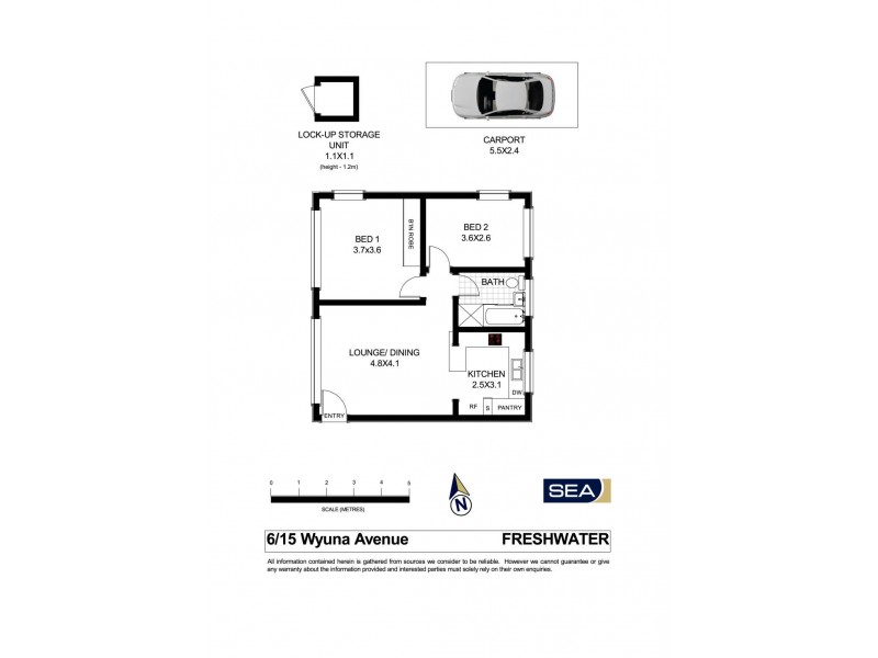 6/15 Wyuna Avenue, Freshwater NSW 2096 Floorplan