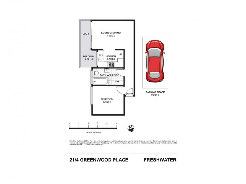 21/4 Greenwood Place, Freshwater NSW 2096 Floorplan