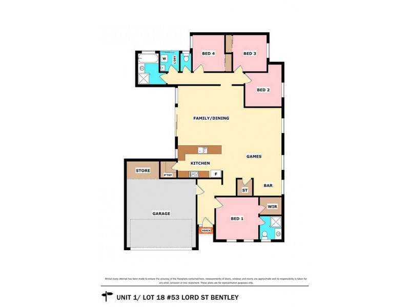 1/53 Lord Street Street, Bentley WA 6102 Floorplan
