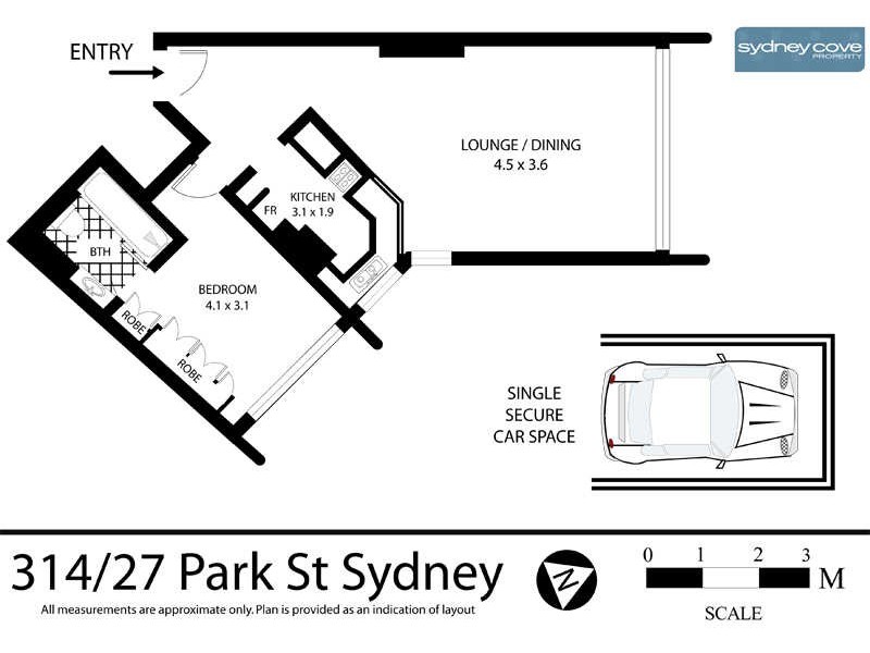 314/27 Park Street, Sydney NSW 2000 Floorplan