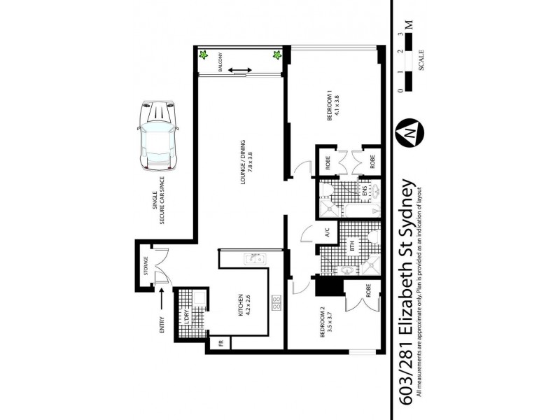 603/281 Elizabeth Street, Sydney NSW 2000 Floorplan