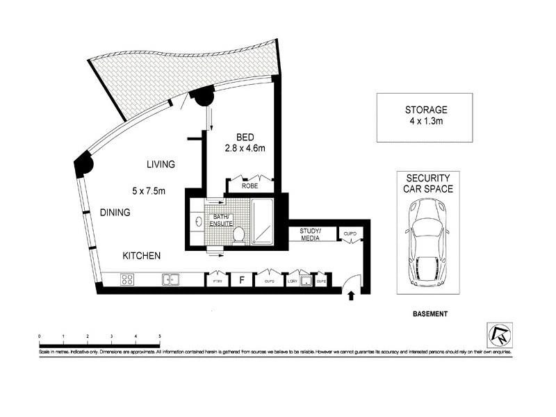 1701/129 Harrington Street, Sydney NSW 2000 Floorplan