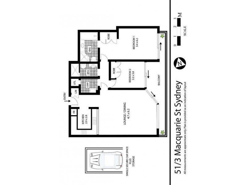 51/3 Macquarie Street, Sydney NSW 2000 Floorplan