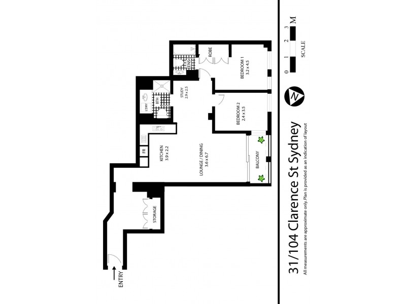 31/104 – 118 Clarence Street, Sydney NSW 2000 Floorplan