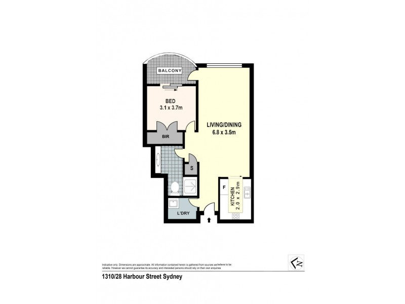 1310/28 Harbour Street, Sydney NSW 2000 Floorplan