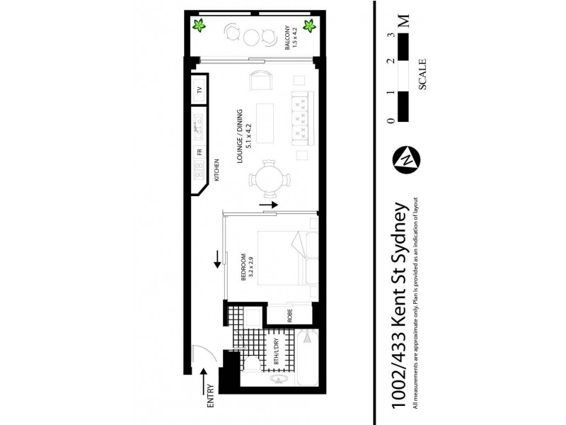 1002/433 Kent Street, Sydney NSW 2000 Floorplan