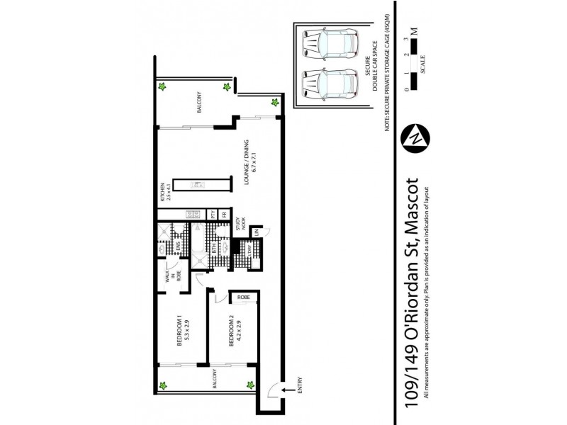 109/149 O’riordan Street, Mascot NSW 2020 Floorplan