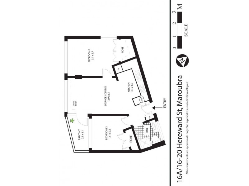 16a/16-20 Hereward Street, Maroubra NSW 2035 Floorplan