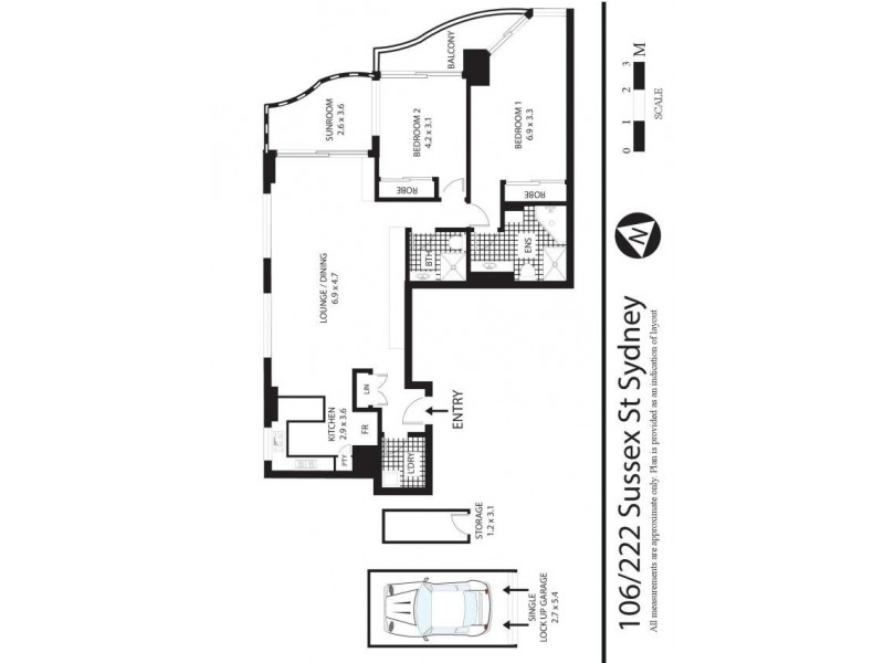 106/222 Sussex Street, Sydney NSW 2000 Floorplan