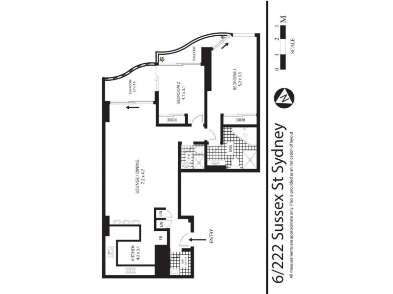 6/222 Sussex Street, Sydney NSW 2000 Floorplan