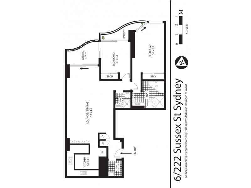 6/222 Sussex Street, Sydney NSW 2000 Floorplan