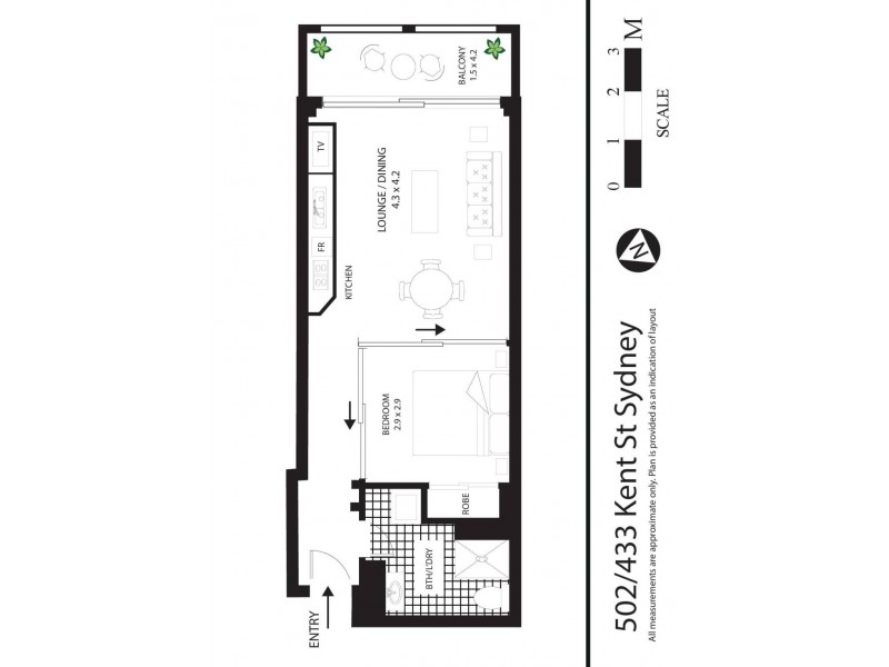 502/433 Kent Street, Sydney NSW 2000 Floorplan