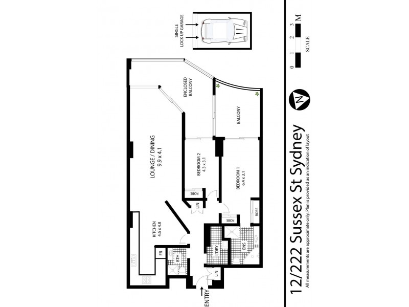 12/222 Sussex Street, Sydney NSW 2000 Floorplan