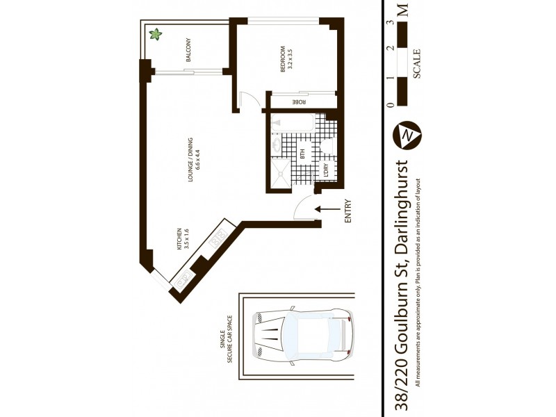 38/220 Goulburn Street, Darlinghurst NSW 2010 Floorplan