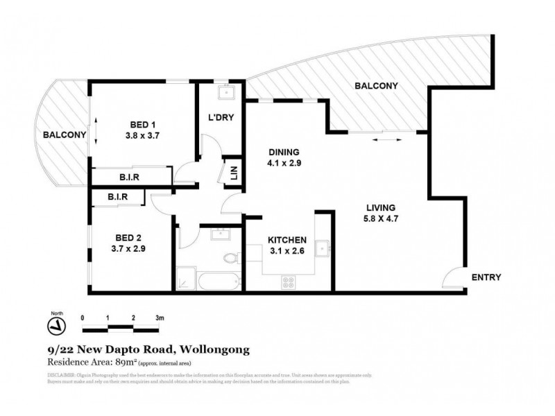 9/22 New Dapto Road, Wollongong NSW 2500 Floorplan