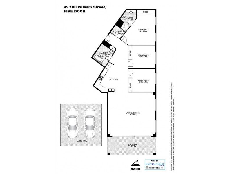 49/100 William Street, Five Dock NSW 2046 Floorplan