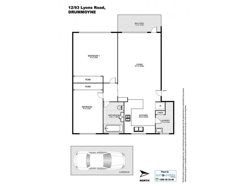 12/93 Lyons Road, Drummoyne NSW 2047 Floorplan
