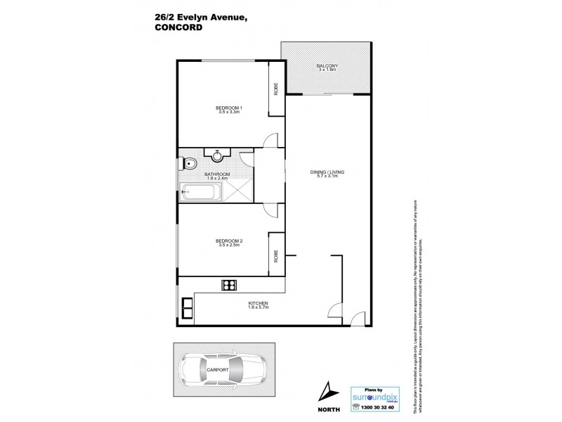 26/2 Evelyn Avenue, Concord NSW 2137 Floorplan