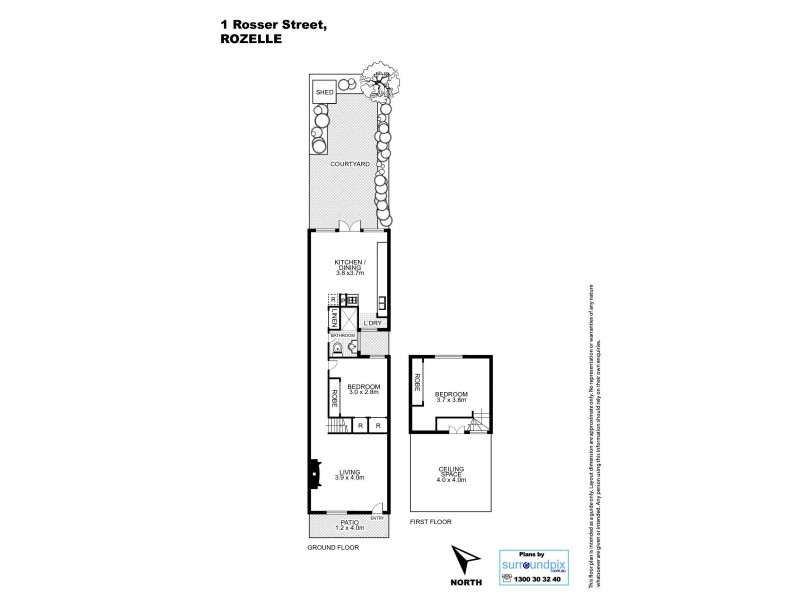 1 Rosser Street, Rozelle NSW 2039 Floorplan