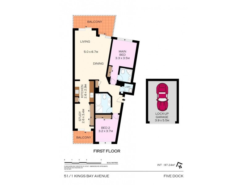 51/1 Kings Bay Avenue, Five Dock NSW 2046 Floorplan