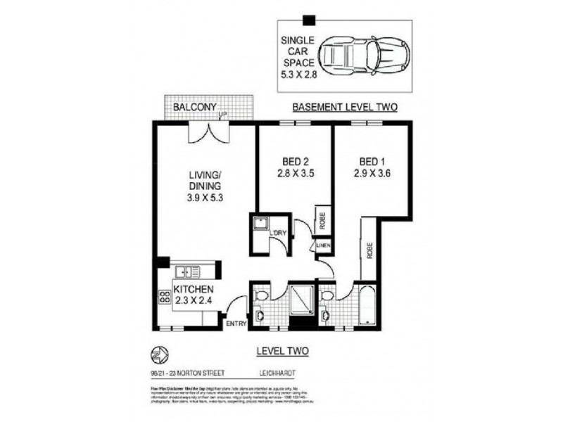 98/21-23 Norton Street, Leichhardt NSW 2040 Floorplan