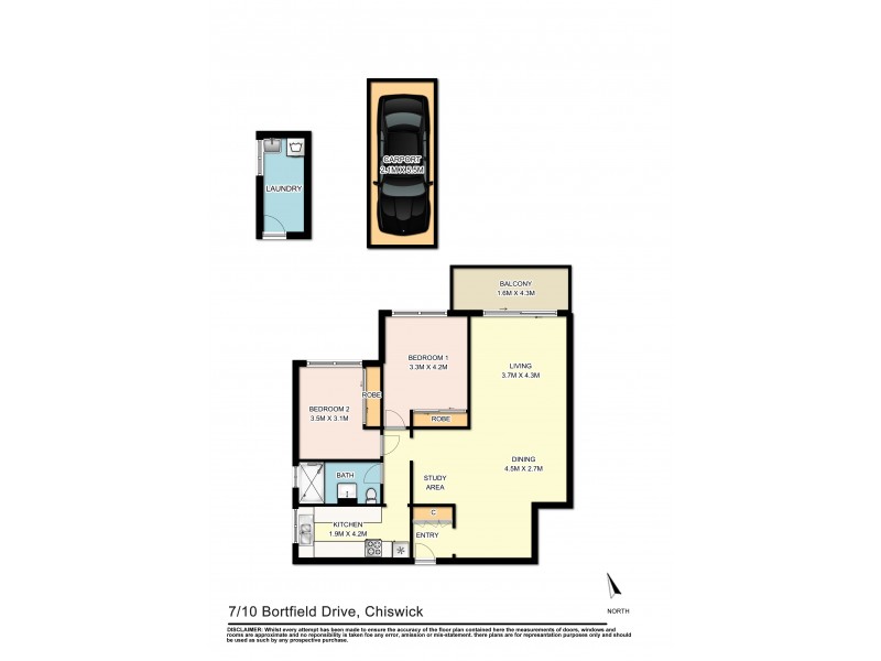 7/10 Bortfield Drive, Chiswick NSW 2046 Floorplan