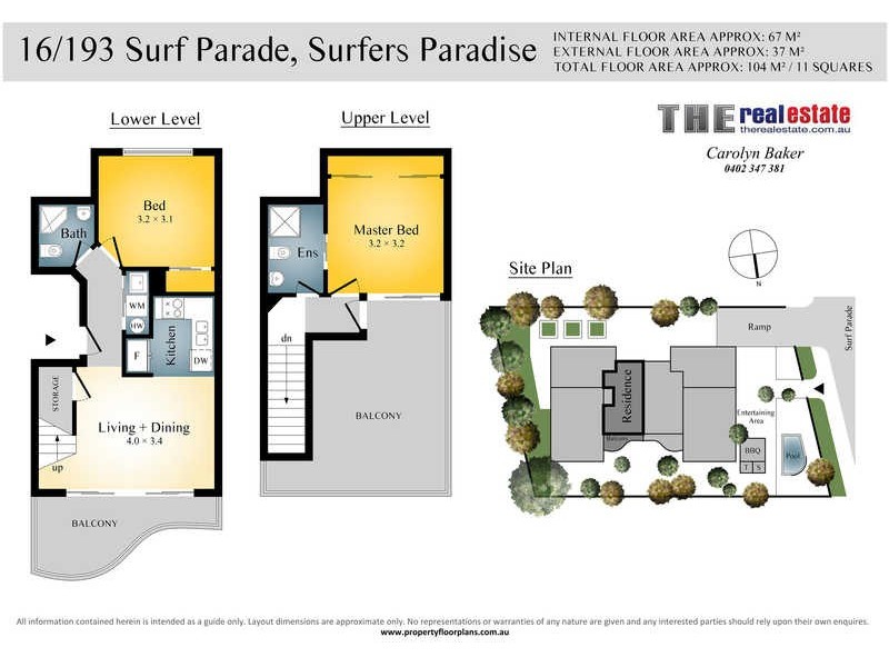 16/193 Surf Parade, Surfers Paradise QLD 4217 Floorplan