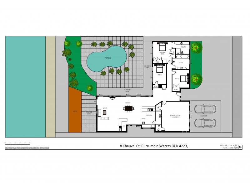 8 Chauvel Court, Currumbin Waters QLD 4223 Floorplan