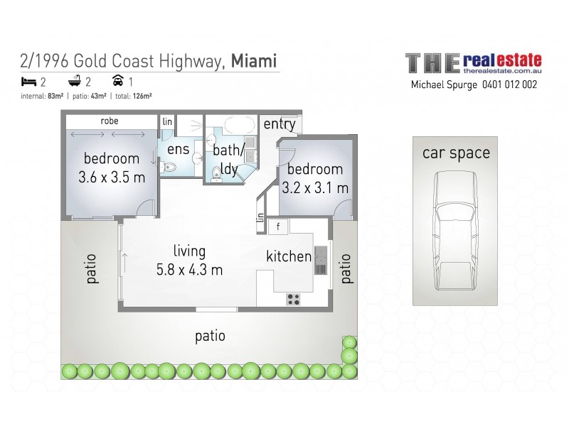 2/1996 Gold Coast Highway, Miami QLD 4220 Floorplan