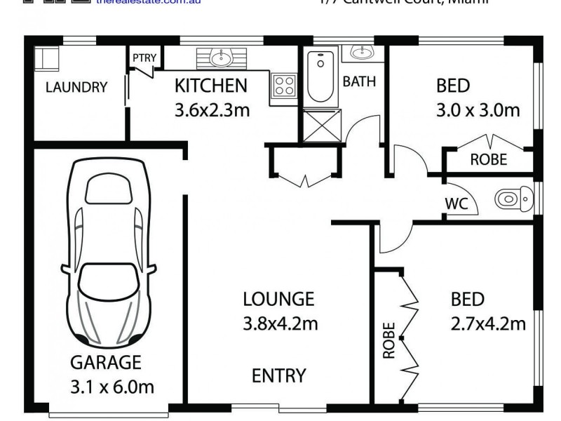 1/7 Cantwell Court, Miami QLD 4220 Floorplan