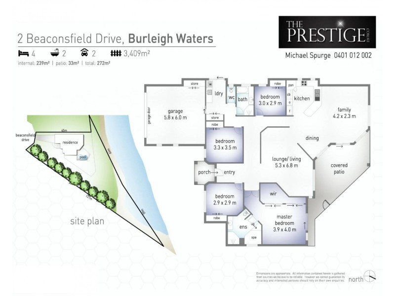 2 Beaconsfield Drive, Burleigh Waters QLD 4220 Floorplan