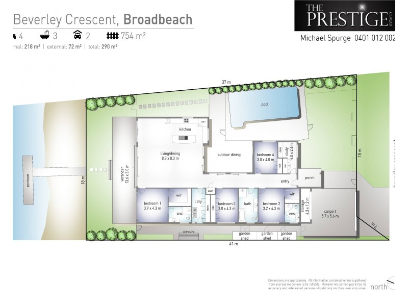 4 Beverley Crescent, Broadbeach Waters QLD 4218 Floorplan