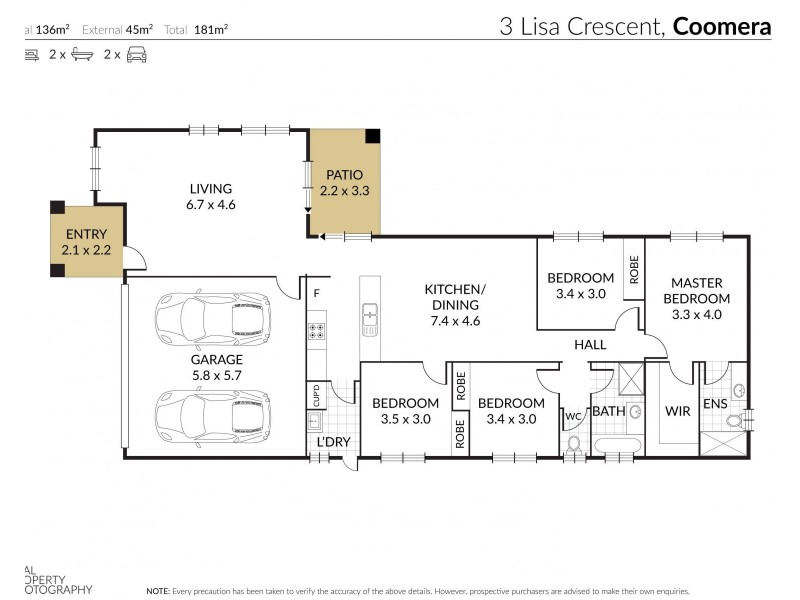 3 Lisa Crescent, Coomera QLD 4209 Floorplan