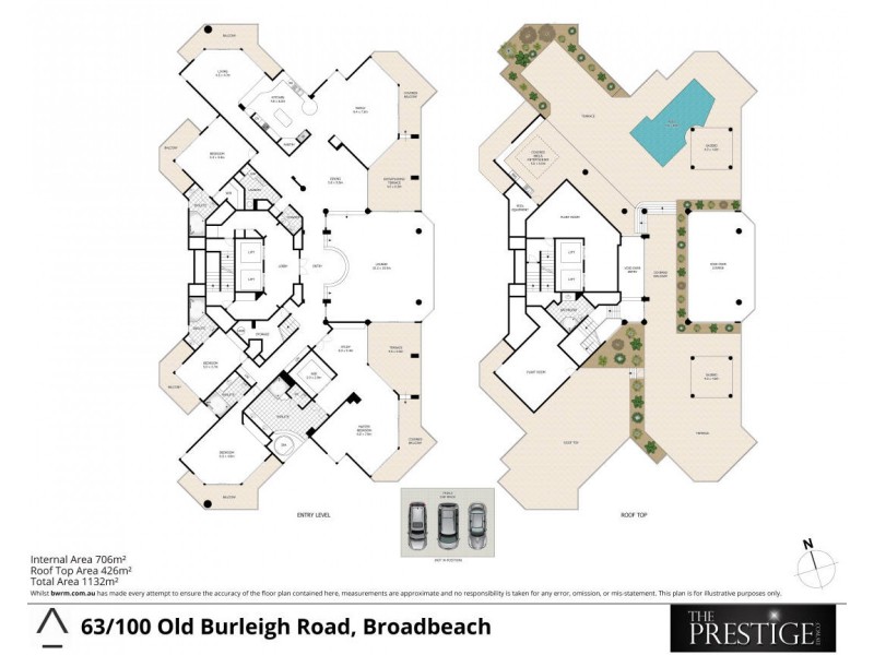 63/100 Old Burleigh Road, Broadbeach QLD 4218 Floorplan