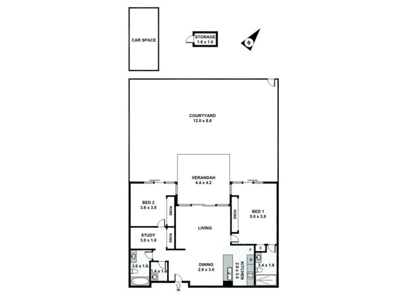 183/33 Hill Road, Wentworth Point NSW 2127 Floorplan