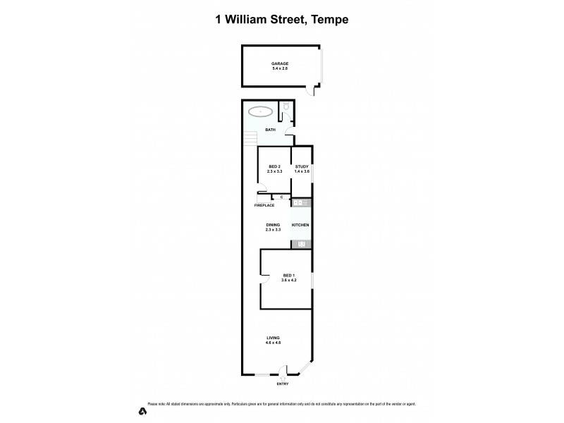 1 William Street, Tempe NSW 2044 Floorplan