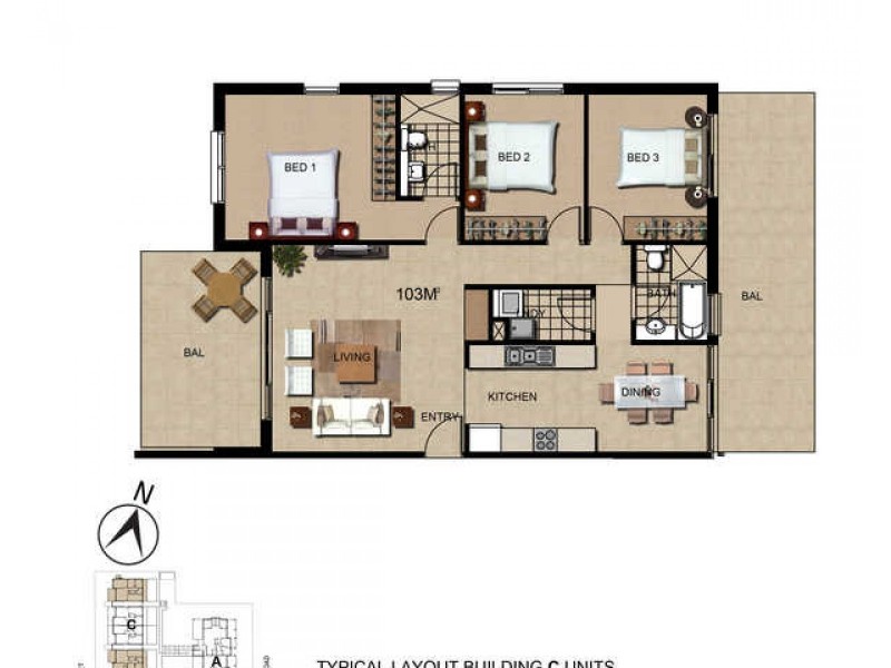 28/100 Tennyson Road, Mortlake NSW 2137 Floorplan