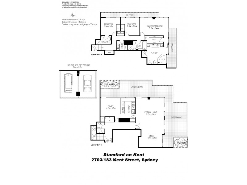 2703/183 Kent Street, Sydney NSW 2000 Floorplan