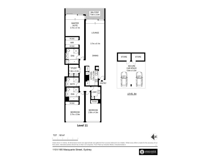 1101/185 Macquarie Street, Sydney NSW 2000 Floorplan