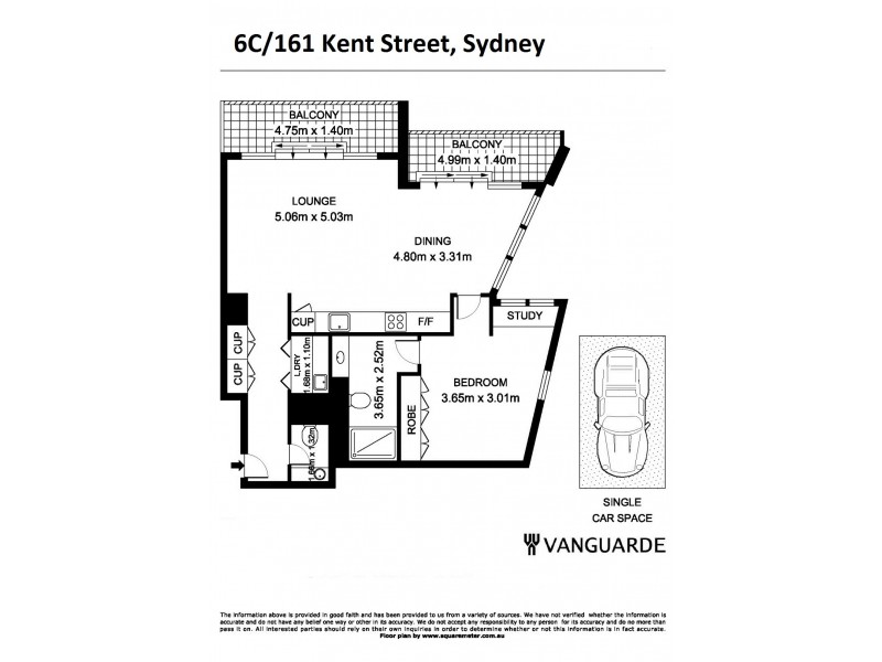 6C/161 Kent Street, Sydney NSW 2000 Floorplan