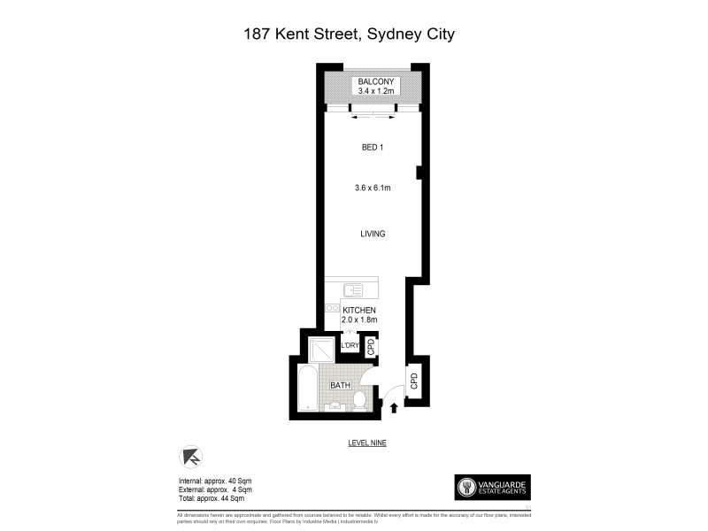 912/187 Kent Street Street, Sydney NSW 2000 Floorplan
