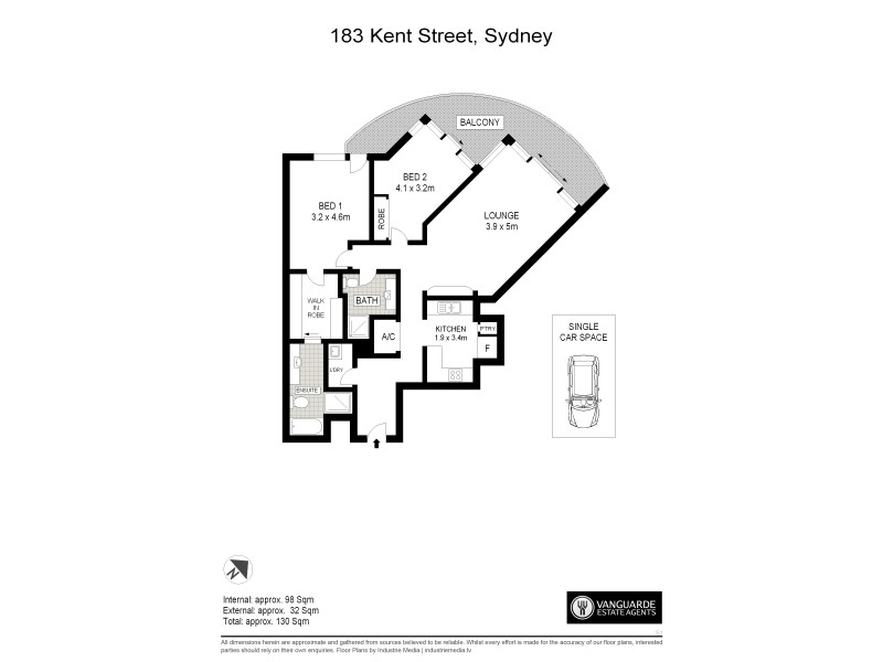 2301/183 Kent Street, Sydney NSW 2000 Floorplan