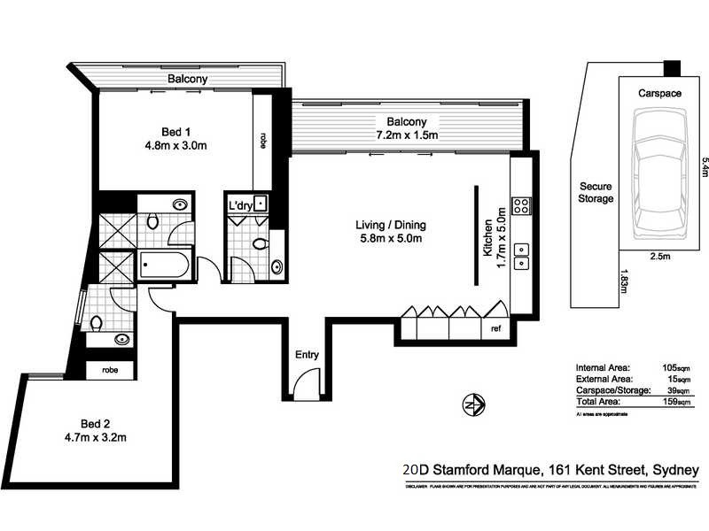 20D/161 Kent Street, Sydney NSW 2000 Floorplan
