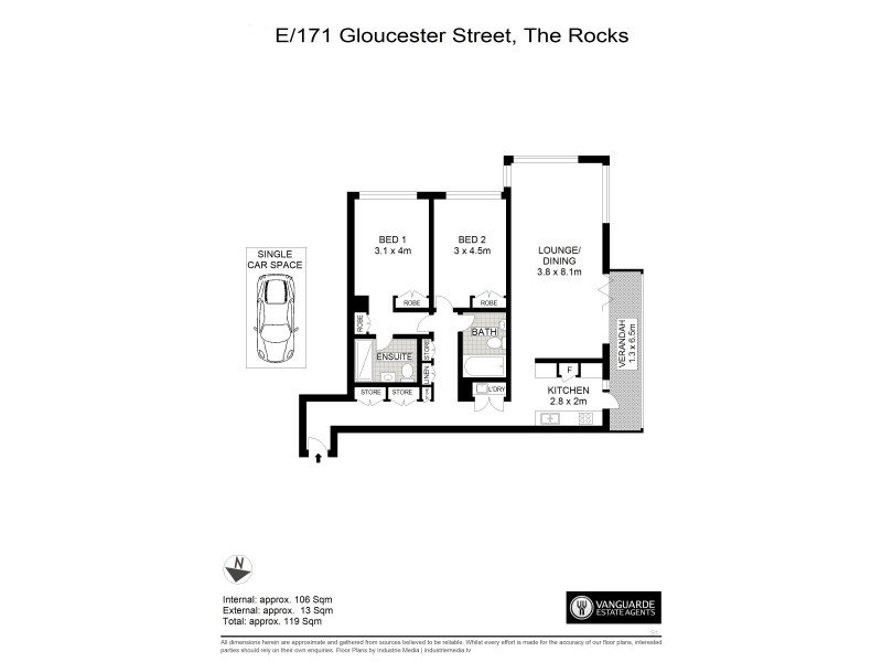 E/171 Gloucester Street, The Rocks NSW 2000 Floorplan