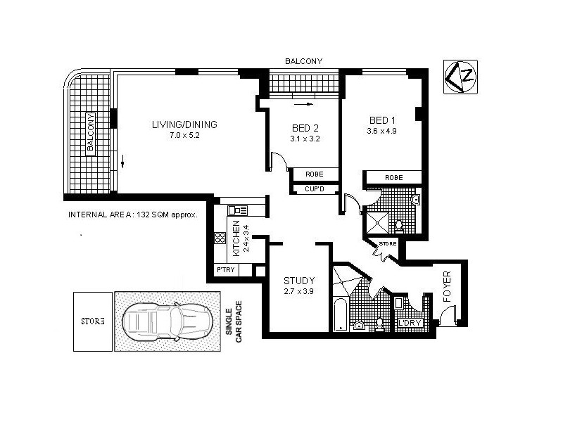 1001/168 Kent Street, Sydney NSW 2000 Floorplan