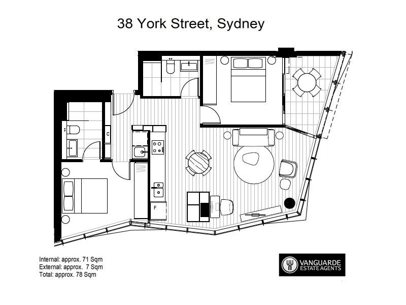 3605/38 York Street, Sydney NSW 2000 Floorplan